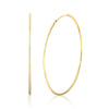 Elegant Geometric Big Circle Earrings With Silver Needle And Electroplated Copper Simple Exaggerated Hoop Ear Jewelry