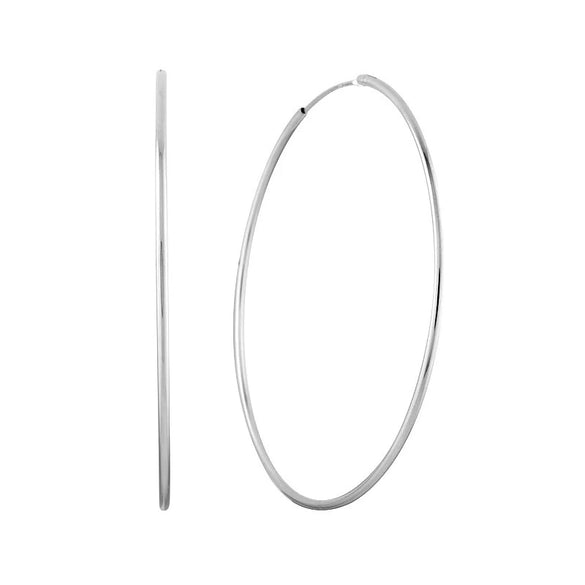 Elegant Geometric Big Circle Earrings With Silver Needle And Electroplated Copper Simple Exaggerated Hoop Ear Jewelry