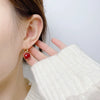 Elegant Geometric Copper Earrings For Women Electroplated Simple Fashion Ear Buckle Jewelry