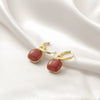 Elegant Geometric Copper Earrings For Women Electroplated Simple Fashion Ear Buckle Jewelry