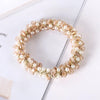 Elegant Geometric Imitation Pearl Rhinestone Hair Tie