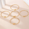Elegant Geometric Customization Laser Engraving Iron Ferroalloy Bangles Wholesale