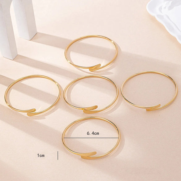 Elegant Geometric Customization Laser Engraving Iron Ferroalloy Bangles Wholesale