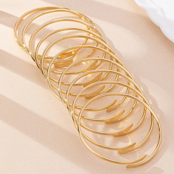 Elegant Geometric Customization Laser Engraving Iron Ferroalloy Bangles Wholesale