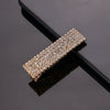 Elegant Geometric Rhinestone Hairpin Side Clip For Women Full Rhinestone Diamond Bangs Barrette Hair Accessory