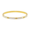 Elegant Geometric Titanium Steel Plating Shell Bangle