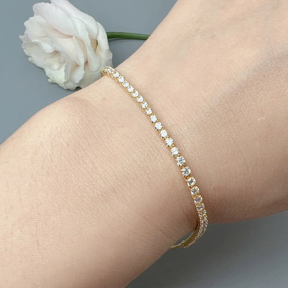 Elegant Geometric Zircon Alloy Wholesale Bracelets