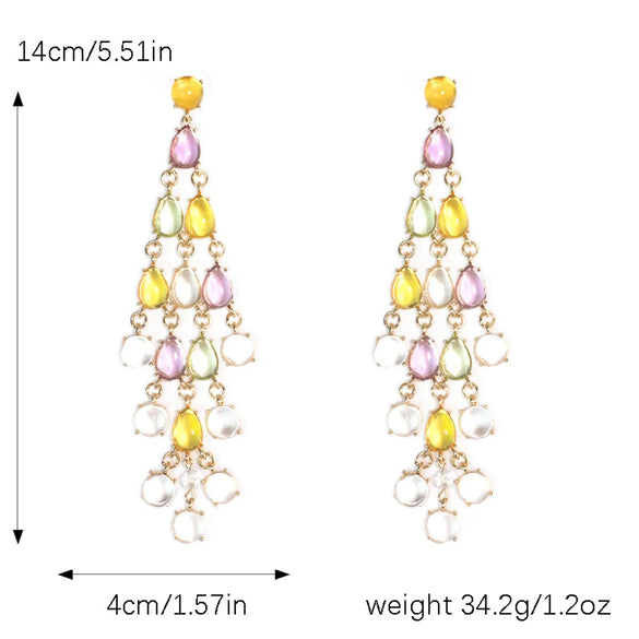 Elegant Glam Classic Style Water Droplets Resin Alloy Wholesale Earrings Necklace