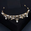 Elegant Gold Tone Rhinestone Pearl Bridal Crown Wedding Headpiece For Women And Formal Ceremony Accessories
