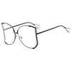Elegant Gradient Color Pc Square Pearl Full Frame Women'S Sunglasses