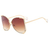 Elegant Gradient Color Pc Square Pearl Full Frame Women'S Sunglasses