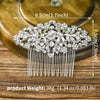 Elegant Handmade Alloy Rhinestone Hair Comb Bridal Headdress Luxury Crystal Wedding Hair Jewelry For Women