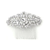 Elegant Handmade Alloy Rhinestone Hair Comb Bridal Headdress Luxury Crystal Wedding Hair Jewelry For Women
