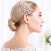 Elegant Handmade Alloy Rhinestone Hair Comb Bridal Headdress Luxury Crystal Wedding Hair Jewelry For Women