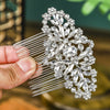 Elegant Handmade Alloy Rhinestone Hair Comb Bridal Headdress Luxury Crystal Wedding Hair Jewelry For Women