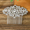 Elegant Handmade Alloy Rhinestone Hair Comb Bridal Headdress Luxury Crystal Wedding Hair Jewelry For Women