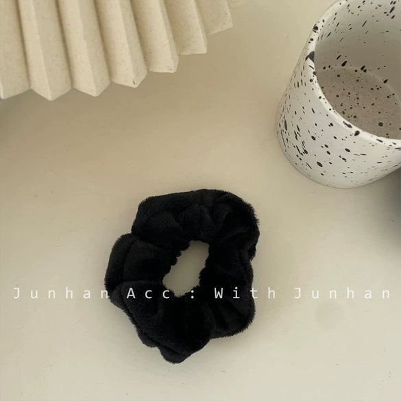Elegant Handmade Cloth Scrunchie Hair Tie Geometric Simple Fashion Hair Rope For Women