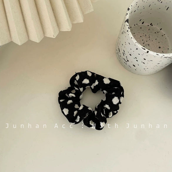 Elegant Handmade Cloth Scrunchie Hair Tie Geometric Simple Fashion Hair Rope For Women