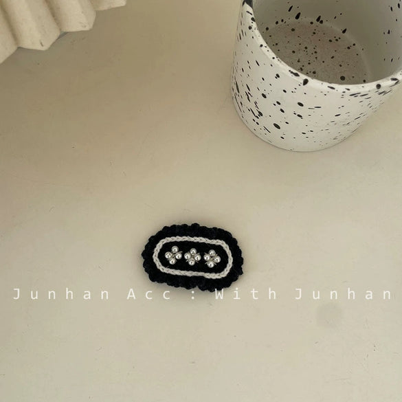 Elegant Handmade Cloth Scrunchie Hair Tie Geometric Simple Fashion Hair Rope For Women