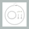 Elegant Handmade Round Glass Bead Jewelry Set For Women With Ball Chain Necklace Earrings And Hand Accessory
