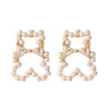 Elegant Heart Shape Bow Knot Alloy Women's Earrings 1 Pair