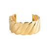 Elegant Hemp Pattern Bracelet In Stainless Steel With Pvd Furnace Vacuum Real Gold Plating Classic Retro And Simple Creative Design