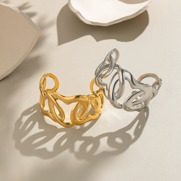 Elegant High End Geometric Titanium Steel Bracelet With Electroplating For Internet Celebrity Style Accessories