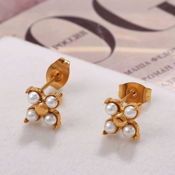 Elegant Highend Women's 316L Stainless Steel Butterfly Earrings With Electroplating And Light Luxury Zircon
