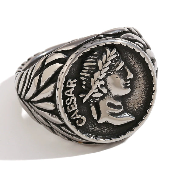 Elegant Hip Hop Personality Men's Stainless Steel 18K Gold Plated Bracelet With Black Retro Cross Head And Geometric Design