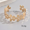 Elegant Hip-hop Simple Style Solid Color Iron Polishing Hollow Out Women's Bangle