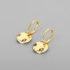 Elegant Irregular Round Ear Buckle Earrings For Women Copper Wholesale Fashion Jewelry
