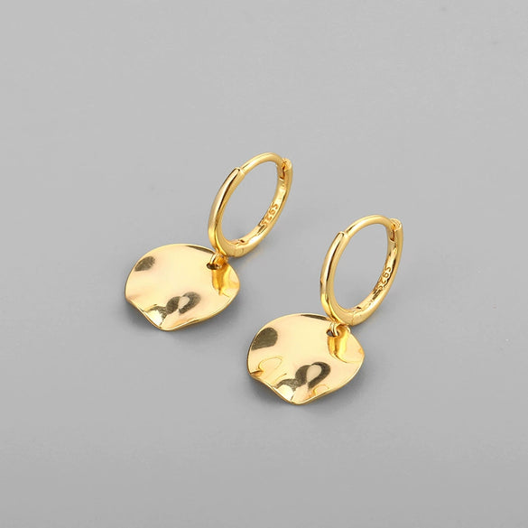 Elegant Irregular Round Ear Buckle Earrings For Women Copper Wholesale Fashion Jewelry