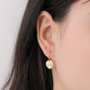 Elegant Irregular Round Ear Buckle Earrings For Women Copper Wholesale Fashion Jewelry
