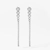 Elegant Joker Long Tassel Zircon Earrings Stainless Steel Electroplated Women's Earrings Wholesale