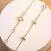 Elegant Korean Style Flower Sterling Silver Inlay Zircon Bracelets