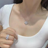Elegant Korean Style Leaf Titanium Steel Inlay Zircon Earrings Necklace