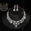 Elegant Lady Bridal Geometric Artificial Crystal Artificial Rhinestones Artificial Crystal Alloy Wholesale Earrings Necklace Jewelry Set