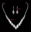 Elegant Lady Bridal Geometric Artificial Crystal Artificial Rhinestones Artificial Crystal Alloy Wholesale Earrings Necklace Jewelry Set