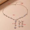 Elegant Lady Bridal Geometric Artificial Crystal Artificial Rhinestones Artificial Crystal Alloy Wholesale Earrings Necklace Jewelry Set