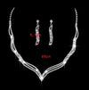 Elegant Lady Bridal Geometric Artificial Crystal Artificial Rhinestones Artificial Crystal Alloy Wholesale Earrings Necklace Jewelry Set