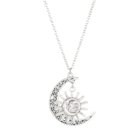 Elegant Lady Cross Moon Alloy Wholesale Pendant Necklace