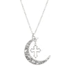 Elegant Lady Cross Moon Alloy Wholesale Pendant Necklace