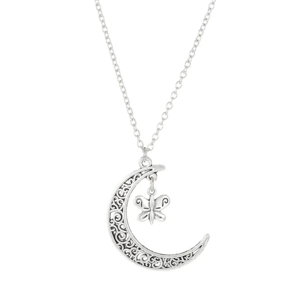 Elegant Lady Cross Moon Alloy Wholesale Pendant Necklace