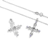 Elegant Lady Cross Sterling Silver Zircon Pendant Necklace In Bulk