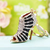 Elegant Lady High Heel Metal Inlay Rhinestones Women'S Bag Pendant Keychain
