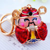 Elegant Lady High Heel Metal Inlay Rhinestones Women'S Bag Pendant Keychain