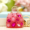 Elegant Lady High Heel Metal Inlay Rhinestones Women'S Bag Pendant Keychain