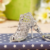 Elegant Lady High Heel Metal Inlay Rhinestones Women'S Bag Pendant Keychain