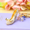Elegant Lady High Heel Metal Inlay Rhinestones Women'S Bag Pendant Keychain