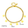 Elegant Lady Star Titanium Steel Inlay Rhinestones Bracelets Necklace